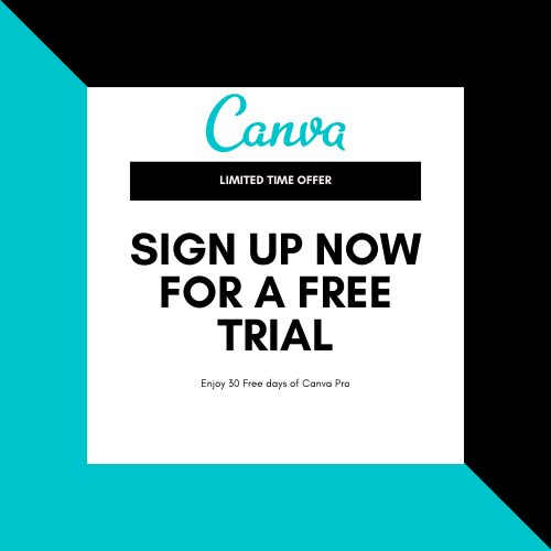 Sign up now for a free trial of canva pro
