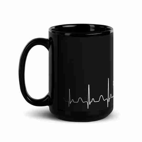 doge mug - dogecoin heartbeat mug