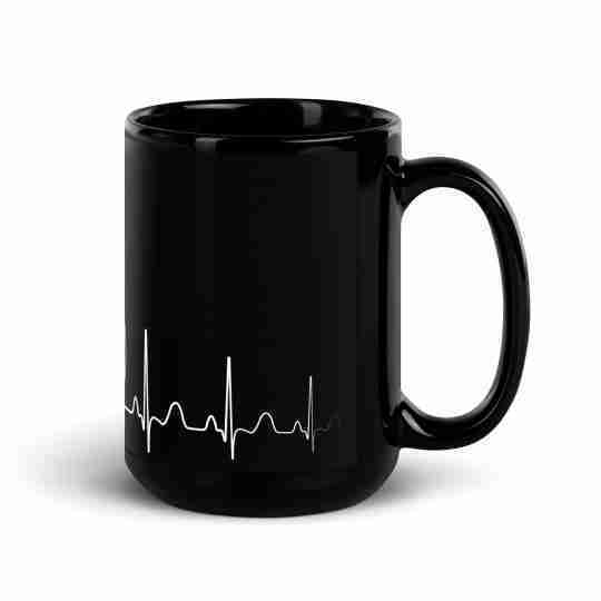 doge mug - dogecoin heartbeat mug