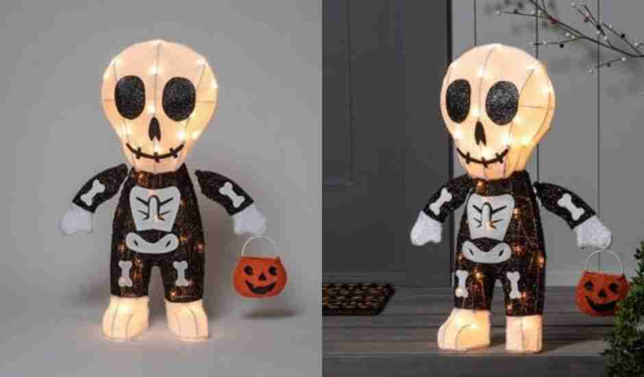 Light Up Skeleton Trick-or-Treater Halloween Novelty Sculpture Light - Hyde & EEK! Boutique™