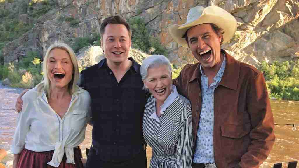 Maye Musk with her daughter Tosca and sons Elon and Kimbal Musk.