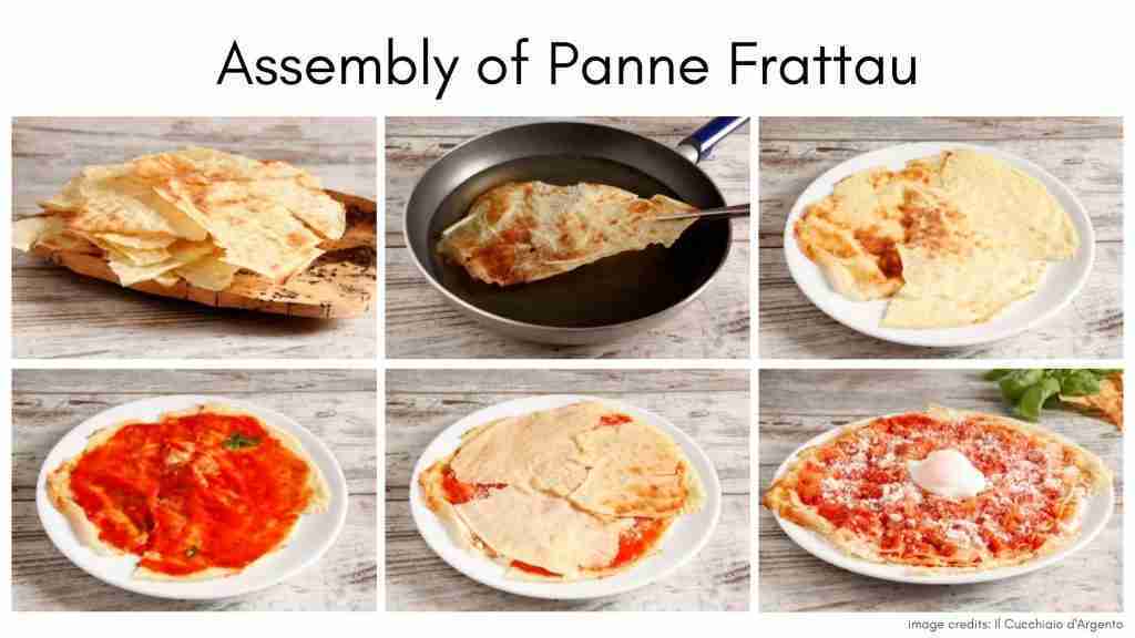 Panne Frattau recipe - Assembly of Panne Frattau - Sardinian Recipes