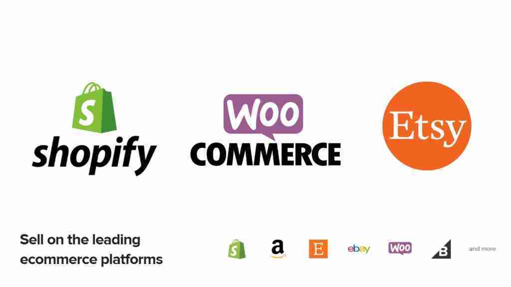 Shopify WooCommerce Etsy Logos